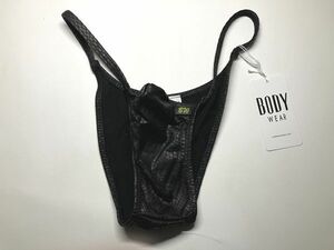 BODYWEAR メンズビキニ フェイクレザースネーク Tフロント リオバック　Mサイズ