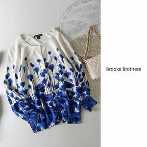 超美品☆ブルックス ブラザーズ Brooks Brothers☆シルク混 花柄カーディガン XSサイズ☆C-K 2654