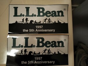 【オマケ付!希少】L.L.Bean エルエルビーン1997 the 5th Anniversary ステッカー・シール合計２枚 サイズ約14×7cm未使用 個人保管 現状品!