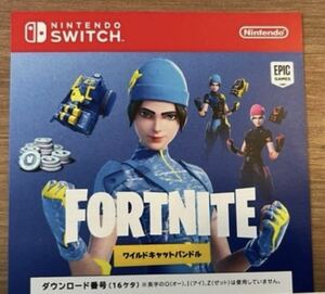 未使用 ニンテンドースイッチ フォートナイト スペシャル セット 特典 ワイルドキャットバンドル 用紙 Nintendo Switch FORTNITE Special