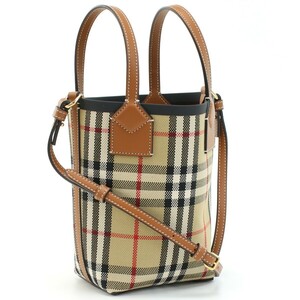 バーバリー BURBERRY ミニロンドン トートバッグ 8070461　A7026 VINTAGE CHCK-A.BEIGE ベージュ系　