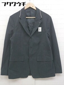 ◇ TAKEO KIKUCHI タケオキクチ シングル 3B 長袖 テーラードジャケット サイズ4 ブラック グレー メンズ