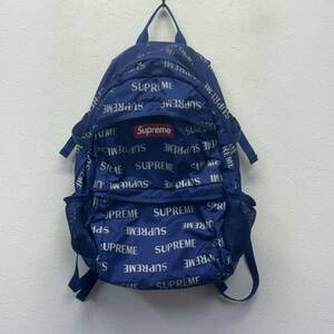 Supreme 3M Reflective Repeat Backpack 16AW シュプリーム ボックスロゴ リフレクティブ リピート バックパック リュック カバン 青