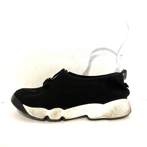 ディオール/クリスチャンディオール DIOR/ChristianDior シューズ 34 - 化学繊維 黒×白 レディース 靴
