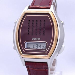 SEIKO セイコー A862-00A0 腕時計 ウォッチ クォーツ quartz 音声デジタルウォッチ 金 ゴールド 銀 シルバー P355