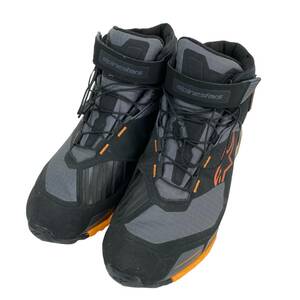 【美品】alpinestars アルパインスターズ CR-X DRYSTAR 2611820 ライディングシューズ サイズUS9.5 グレー系　7680-80