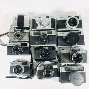 １円スタート　フィルムカメラ　12個まとめ売り　動作未確認　CANON OLYMPUS KONICA 金属カメラ