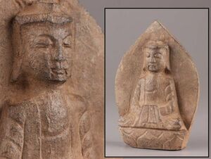 中国古玩 唐物 仏教美術 石仏 仏像 時代物 極上品 初だし品 C6016