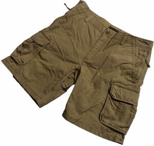 大きいサイズ ■ L.L.Bean エルエルビーン ■ コットン ハーフ カーゴパンツ ベージュ 36