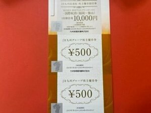 1綴り・2500円分+高速船ビートル割引運賃☆JR九州グループ株主優待券・500円×5枚☆2024年6月30日期限♪