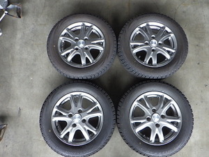 2210-299　社外　アルミホイール＆スタッドレスタイヤ　155/65R13　2019年　4本セット