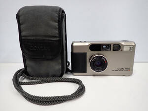 コンタックス/CONTAX T2 コンパクトフィルムカメラ Carl Zeiss Sonnar 2.8/38 ソフトケース付 現状品