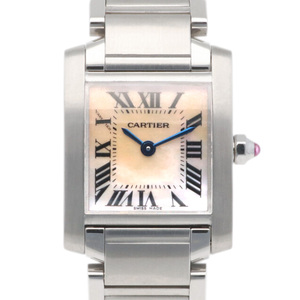 カルティエ タンクフランセーズSM 腕時計 時計 ステンレススチール W5102803 クオーツ レディース 1年保証 CARTIER 中古 美品