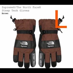 【新品未使用】22fw L Supreme The North Face Steep Tech Gloves Brown シュプリーム ノースフェイス グローブ ブラウン 手袋