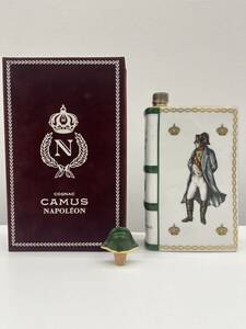 【MS-55】１円～ CAMUS カミュ NAPOLEON ナポレオン ブック 陶器ボトル 替え栓 700ml 古酒 ブランデー コニャック 未開栓 現状品