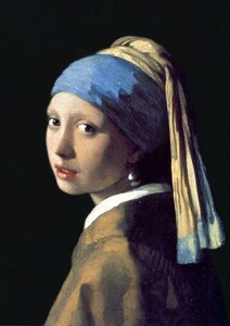 ヨハネス フェルメール 真珠の耳飾りの少女 絵画風 壁紙ポスター A2版 420×594mm（はがせるシール式）001A2