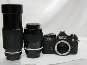 #7679 NIKON FE2 nikkor 135mm F2.8 70-210mm F4 ニコン 一眼レフフィルムカメラ