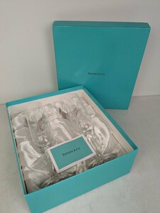 【新品未使用】 シャンパングラス TIFFANY&Co. ティファニー ペア フローレット クリスタルガラス 箱付 / 80 (KSAW015151)