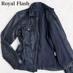 極美品 Royal Flash 　ラムレザー　シングルライダースジャケット　M