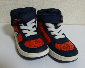 ◆ H＆M キッズ マーベル スパイダーマン ハイカット スニーカー ◆ シューズ 15㎝ 紐靴 スポーツシューズ ◆ USED ◆