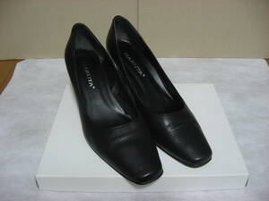 ◆美品！ＨＡＲＵＴＡ（ハルタ）の定番系パンプス黒25cmドコモ制靴②◆
