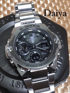 新品 CASIO カシオ 正規品 G-SHOCK ジーショック Gショック 腕時計 シルバー G-STEEL ソーラー アナデジ腕時計 多機能腕時計 GST-B400D-1A