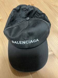 BALENCIAGA Parisキャップ 帽子 黒　サイズ記号Ｌ58