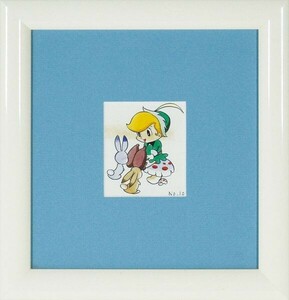 手塚治虫画額「リボンの騎士　チンク」　直筆画稿　8×7　F:5.5×24.5　Osamu Tezuka