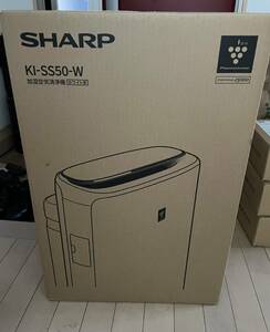 新品未開封 SHARP KI-SS50-W 加湿空気清浄機 ホワイト シャープ プラズマクラスター 24年3月購入 メーカー1年保証