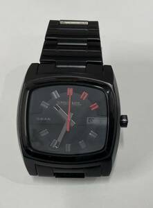 DIESEL ディーゼル DZ-1557 メンズ 男性 腕時計 角型 ブラック クオーツ 保管品 注目 ９９円スタート