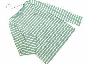 PETIT BATEAU プチバトー ボーダー カットソー size152cm/アイボリーｘ緑 ■◇ ☆ eda4 子供服