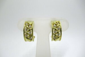 【新品仕上げ済】 K18 ダイア 0.12ct×2 イヤリング ダイヤモンド ピアス ゴールド カラット ランクA diamond NBJ