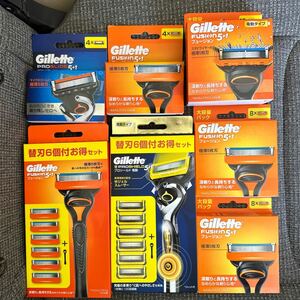 Gillette ジレット 新品 未使用 フュージョン5+1 電動タイプ プログライド 替刃 大容量 クール シェーバー お得セット 5枚刃 エアー 