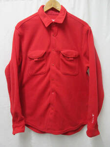 美品 シュプリーム Supreme polartec shirt ポーラテック フリース シャツ 赤Ｍ 
