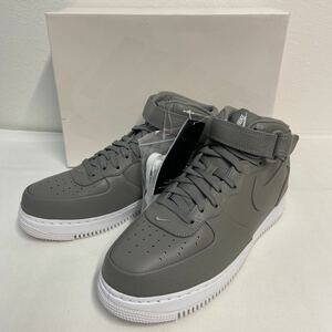 未使用 レア NIKE LAB AIR FORCE 1 MID 27.5cm US9.5 ライトチャコール × ホワイト ナイキ エアフォース スニーカー グレー 靴 シューズ