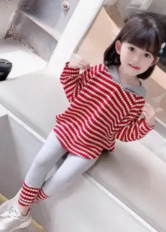 【ラスト1点】110 キッズ セットアップ ボーダー 女の子 韓国 子供服 赤