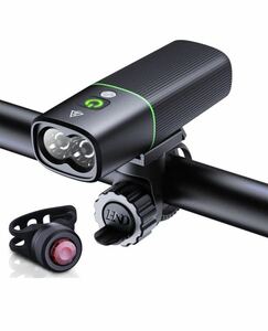 自転車 ライト 光センサー搭載 大容量2600mAh 1200ルーメン USB充電式 LEDヘッドライト 自転車ヘッドライト 高輝度IPX5防水 防振 PSE認証済