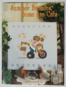 トールペイントのデザイン本　DPC03245「Summer Bunnies, Some are Cats」英語/1997年発行/ウサギ/ネコ/トリ