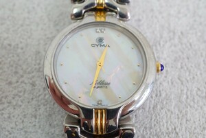 F761 CYMA/シーマ ダイヤモンド シェル盤 文字盤 フェイス メンズ 腕時計 クォーツ SWISS/スイス ブランド アクセサリー 不動品