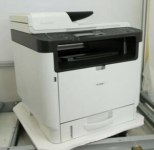 RICOH A4 モノクロ レーザー プリンター 複合機 SP 2300SFL コピー/スキャナ/プリンタ 印刷枚数1800枚 中古トナー付【H24030721】