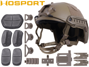WO-HLM-005T　WoSporT FAST MHタイプ ヘルメット ハイグレードバージョン M-SIZE TAN