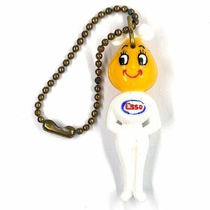 エッソガール ビンテージ キーホルダー Esso Girl Vintage Key Chain Holder Fob Porte オイル ガソリン 石油 Oil