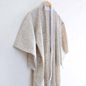 アンティーク着物草木柄広衿ジャパンヴィンテージ昭和 送料無料 antique kimono robe long plant pattern japan vintage