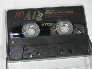 使用済み　中古　 カセットテープ　TDK　AD2　Type2　ハイポジ　80分 　1本　爪あり　No.1105