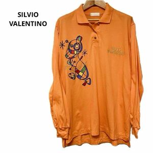 訳あり SILVIO VALENTINO シルビオバレンチノ ポロシャツ 刺