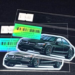 輸入品 ステッカー AMG C63 / W205 Cクラス ホイール グリル ベンツ C43 C63S C55 ミニカー カタログ パーツ 部品 ホイール マフラー 1/18