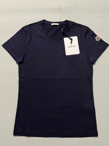 新品 モンクレール MONCLER 最高級　Tシャツ　ネイビー　肩　マーク　ロゴ　　S　モンクレールジャパンタグ付き正規品