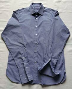 RALPH LAWREN　ラルフローレン　カッターシャツ　イタリアサイズ（実寸でご確認）ブルーギンガムチェック　綿１００％