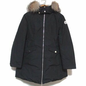 クリーニング済 美品 MONCLER モンクレール キッズライン OBAX フォックスファー フーディー ダウンコート 12anni 152cm ブラック