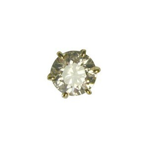 ダイヤモンド ピアス メンズ 一粒 片耳 K18 0.6カラット 鑑定書付 0.60ct Dカラー VS1クラス 3EXカット GIA